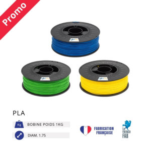 CAPIFIL - Fil imprimante 3D PLA 1KG - Promo bleu vert jaune