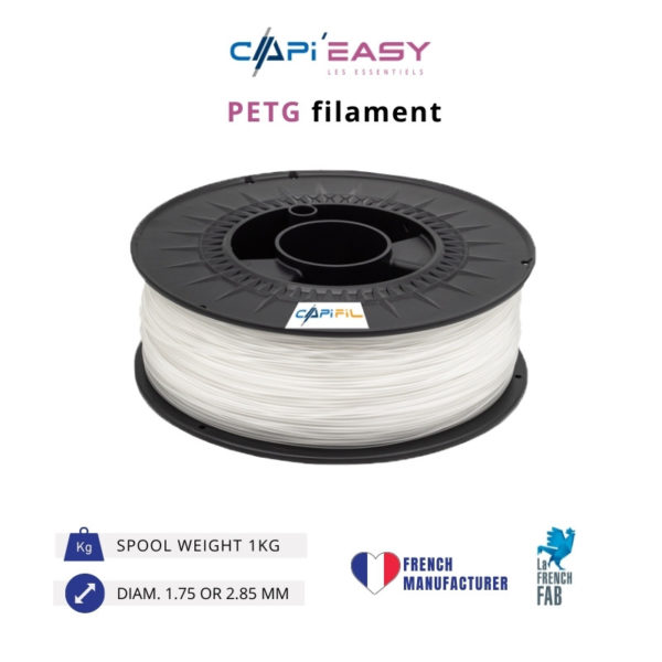 1 kg PETG 3D filament in natural colour-CAPIFIL