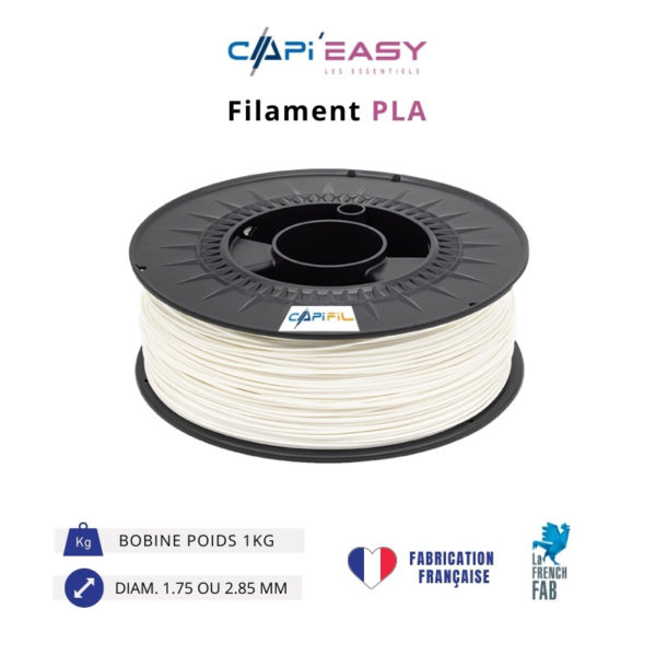 CAPIFIL-Filament 3D PLA 1kg coloris blanc