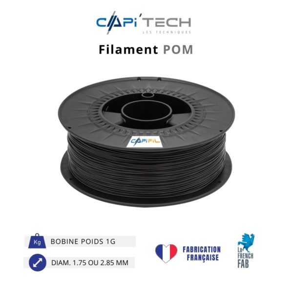 CAPIFIL-Filament 3D POM 1kg coloris noir
