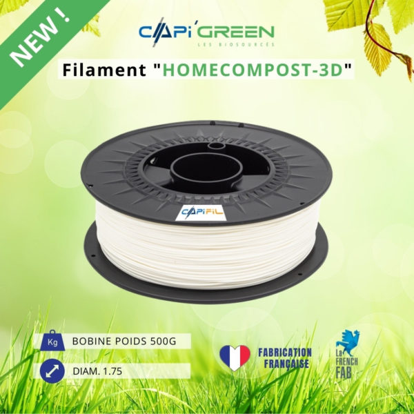 CAPIFIL - Filament HOMECOMPOST-3D 500 g coloris naturel