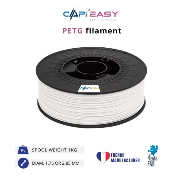 1 kg PETG 3D filament in white-CAPIFIL