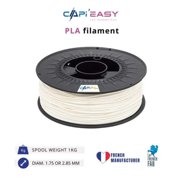 1 kg PLA 3D filament in white-CAPIFIL