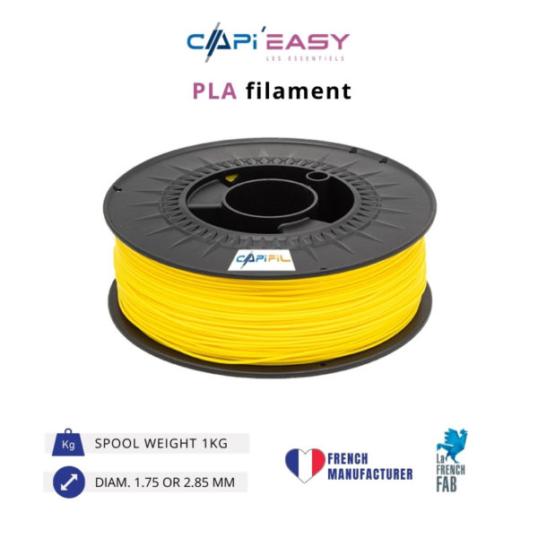 1 kg PLA 3D filament in yellow-CAPIFIL