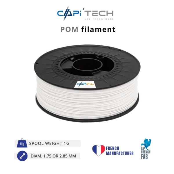 1kg POM 3D printing filament in white-CAPIFIL