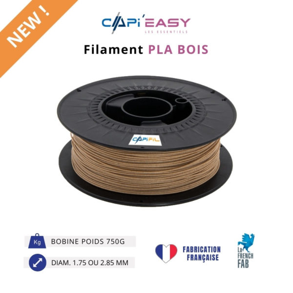 CAPIFIL - Filament 3D PLA Bois 750g coloris bois clair-NEW