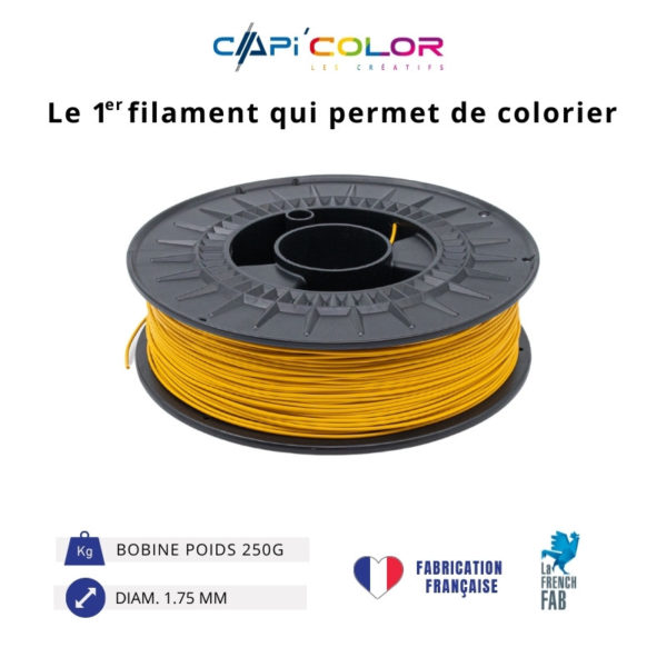 CAPIFIL-Filament 3D COLOR 250g coloris jaune