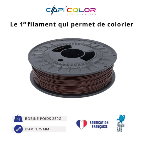 CAPIFIL-Filament 3D COLOR 250g coloris marron