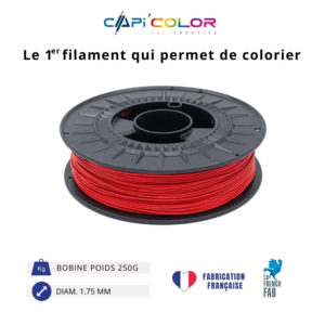 CAPIFIL-Filament 3D COLOR 250g coloris rouge V2