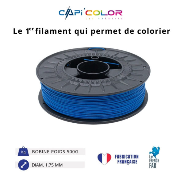 CAPIFIL-Filament 3D COLOR 500g coloris bleu