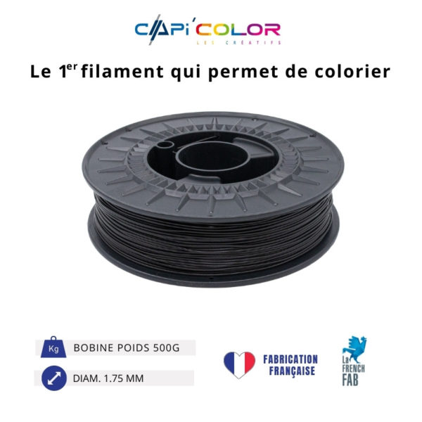 CAPIFIL-Filament 3D COLOR 500g coloris noir