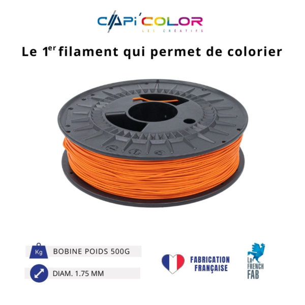 CAPIFIL-Filament 3D COLOR 500g coloris orange